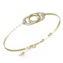 Βραχιόλι GUESS Gold Steel Oh My G, μονόγραμμα G με πέτρες - JUBB04510JWYGL