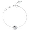 Βραχιόλι GUESS Steel Fabulous Me, με πέτρες και λογότυπο - JUBB05192JWRHBKL