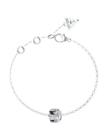 Βραχιόλι GUESS Steel Fabulous Me, με πέτρες και λογότυπο - JUBB05192JWRHBKL