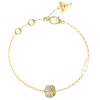 Βραχιόλι GUESS Gold Plated Steel Fabulous me, με πέτρες και λογότυπο - JUBB05196JWYGL