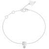 Βραχιόλι GUESS Steel L.O.V.E., με Καρδιά και πέτρες - JUBB05469JWRHL