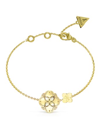 Βραχιόλι GUESS Gold Steel Wild Flower With Stones - JUBB05503JWYGL