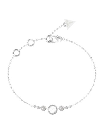 Βραχιόλι GUESS Steel TINY PEARLY, με Πέρλες και λογότυπο - JUBB05516JWRHL