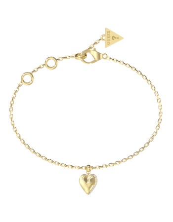 Βραχιόλι GUESS Gold Plated Steel By Your Side, καρδιά - JUBB06082JWYGL