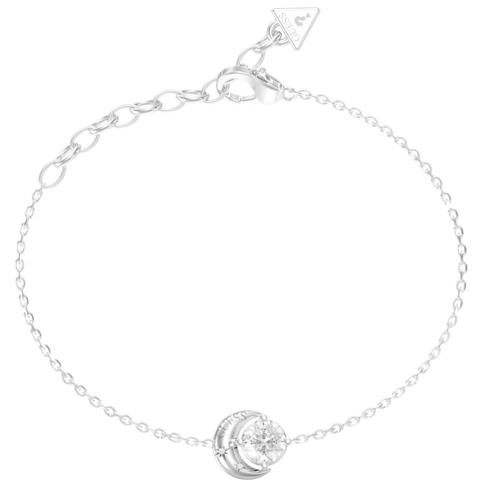 Βραχιόλι GUESS Gold Plated Steel Aurora, με πέτρα και λογότυπο - JUBB06234JWRHL