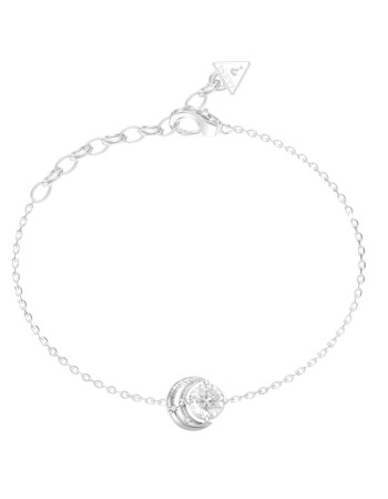 Βραχιόλι GUESS Gold Plated Steel Aurora, με πέτρα και λογότυπο - JUBB06234JWRHL