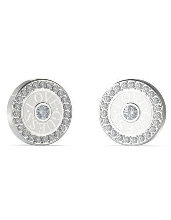 Γυναικεία σκουλαρίκια GUESS Steel Gold Love Logo - JUBE04081JWRHT-U