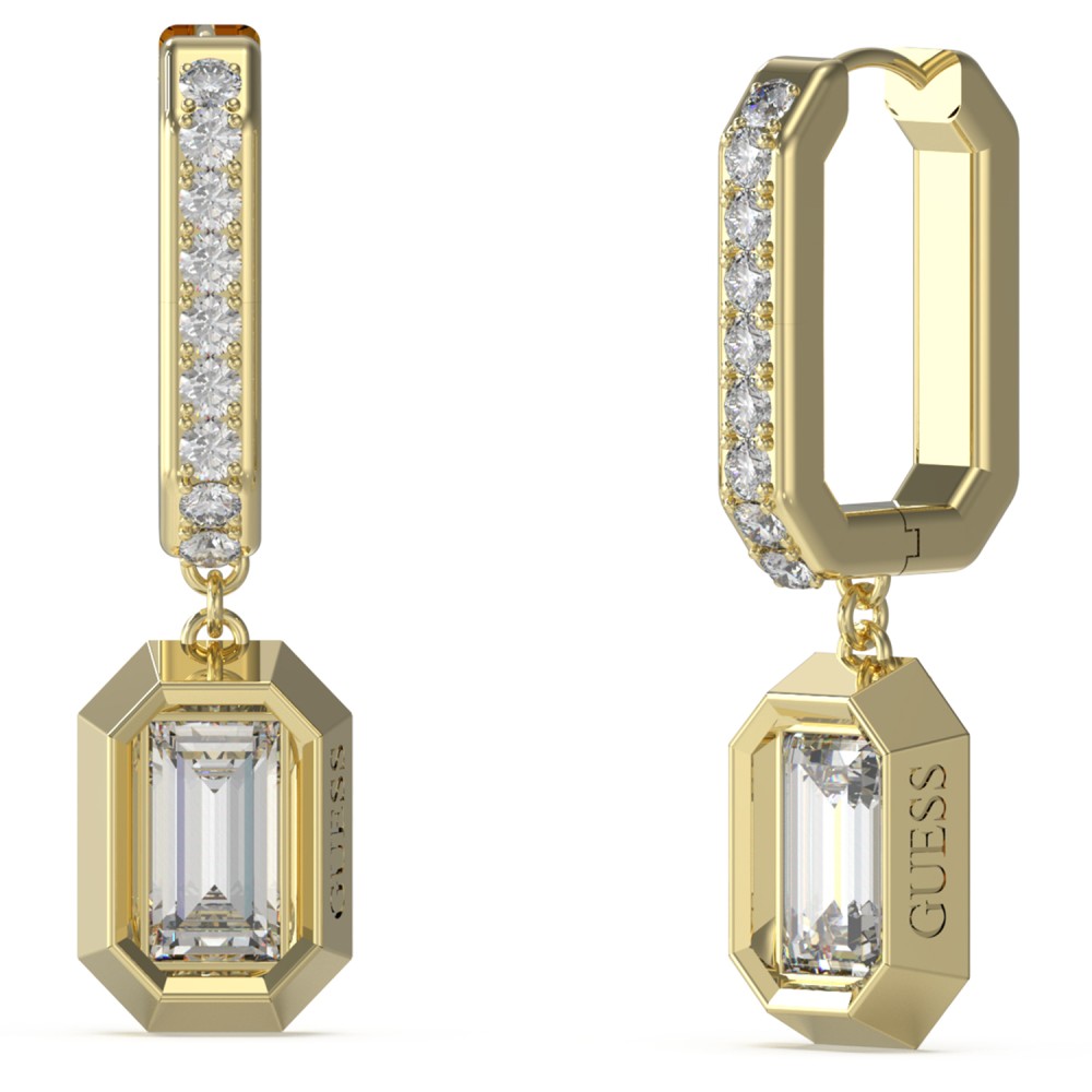 Γυναικεία σκουλαρίκια GUESS Steel Gold Hashtag Guess - JUBE04252JWYGT-U