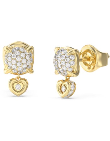 Γυναικεία σκουλαρίκια GUESS Gold Plated Steel  L.O.V.E. - JUBE05468JWYGT-U