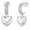 Γυναικεία σκουλαρίκια GUESS Steel Iconic Hoops Hearts - JUBE05544JWRHT-U
