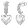 Γυναικεία σκουλαρίκια GUESS Steel Iconic Hoops Hearts - JUBE05544JWRHT-U
