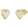 Γυναικεία σκουλαρίκια GUESS Gold Plated Steel By Your Side, Καρδιές Με Πέτρες - JUBE06080JWYGT-U