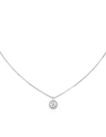 Γυναικείο κολιέ GUESS Steel Silver 4G Crush Logo - JUBN04162JWRHT-U
