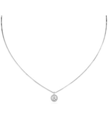 Γυναικείο κολιέ GUESS Steel Silver 4G Crush Logo - JUBN04162JWRHT-U
