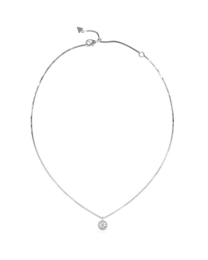 Γυναικείο κολιέ GUESS Steel Silver 4G Crush Logo - JUBN04162JWRHT-U