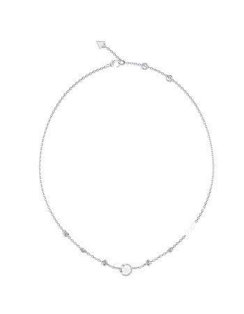 Γυναικείο κολιέ GUESS Steel 4 Love, με λουλούδια - JUBN05038JWRHT-U