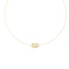 Γυναικείο κολιέ GUESS Gold Plated Steel Blooming Summer, με πέτρες και λογότυπο - JUBN05219JWYGT-U