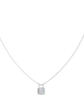 Γυναικείο κολιέ GUESS Steel MY SECRET, με Λουκετάκι με πέτρες - JUBN05417JWRHT-U