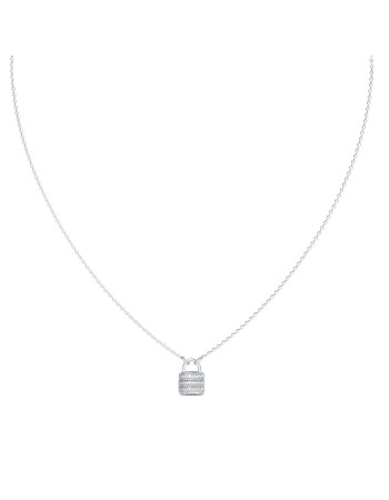 Γυναικείο κολιέ GUESS Steel MY SECRET, με Λουκετάκι με πέτρες - JUBN05417JWRHT-U