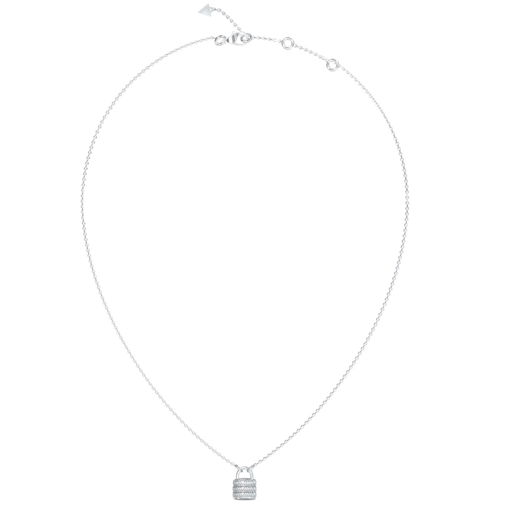 Γυναικείο κολιέ GUESS Steel MY SECRET, με Λουκετάκι με πέτρες - JUBN05417JWRHT-U