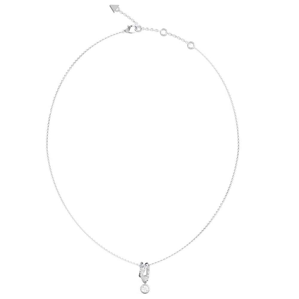 Γυναικείο κολιέ GUESS Steel Tiny Pearly, με Πέρλα και Λογότυπο - JUBN05523JWRHT-U