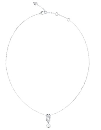 Γυναικείο κολιέ GUESS Steel Tiny Pearly, με Πέρλα και Λογότυπο - JUBN05523JWRHT-U