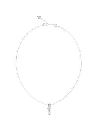 Γυναικείο κολιέ GUESS Steel Tiny Pearly, με Πέρλα και Λογότυπο - JUBN05523JWRHT-U