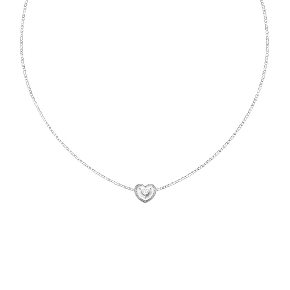 Γυναικείο κολιέ GUESS Steel Till Morning Heart - JUBN05549JWRHT-U