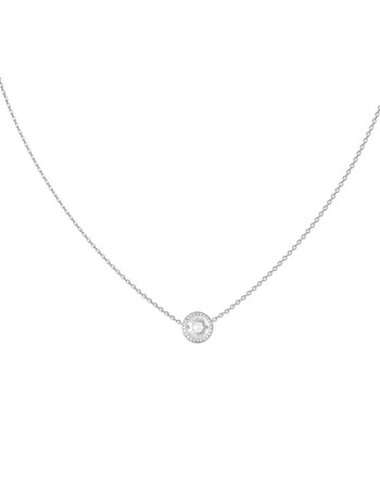 Γυναικείο κολιέ GUESS Steel TILL MORNING, Στρογγυλό Μοτίφ με Λογότυπο - JUBN05554JWRHT-U