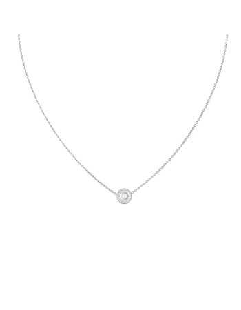 Γυναικείο κολιέ GUESS Steel TILL MORNING, Στρογγυλό Μοτίφ με Λογότυπο - JUBN05554JWRHT-U