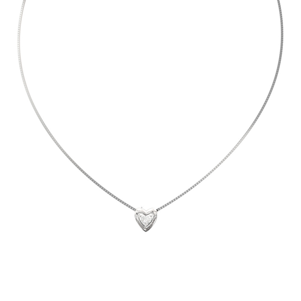 Γυναικείο κολιέ GUESS Steel Beloved, με καρδιά - JUBN06016JWRHT-U