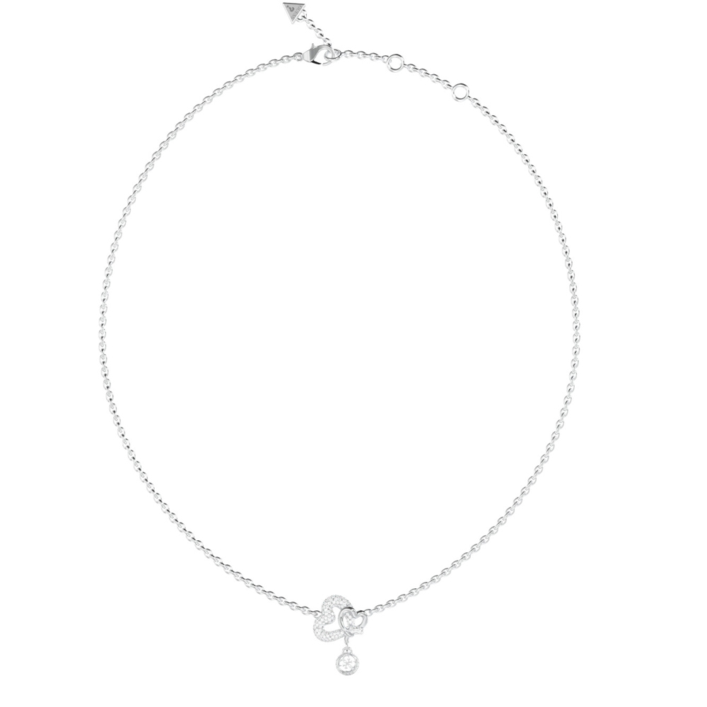 Γυναικείο κολιέ GUESS Steel Love Bites, με καρδιά - JUBN06051JWRHT-U