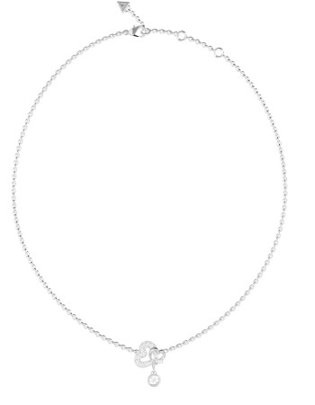 Γυναικείο κολιέ GUESS Steel Love Bites, με καρδιά - JUBN06051JWRHT-U