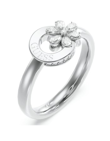 Γυναικείο δαχτυλίδι GUESS Steel Lily, Με ζιργκόν - JUBR05109JWRH