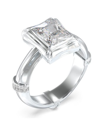 Γυναικείο Δαχτυλίδι GUESS Steel Bamboo - JUBR05173JWRHT-U