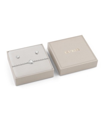 Γυναικείο Κουτάκι GUESS Steel By Your Side, βραχιόλι και σκουλαρίκια - JUBS06006JWRHS