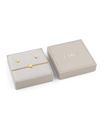 Γυναικείο Κουτάκι GUESS Steel By Your Side, βραχιόλι και σκουλαρίκια - JUBS06006JWYGS