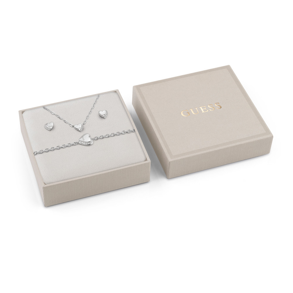 Γυναικείο Κουτάκι GUESS Steel By Your Side, βραχιόλι, κολιέ και σκουλαρίκια - JUBS06008JWRHT-U