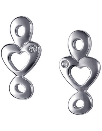 Σκουλαρίκια Hot Diamond Ασήμι με Διαμάντια - DE200