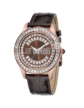 Ρολόι Just Cavalli Ice Brown Leather Strap - R7251169055