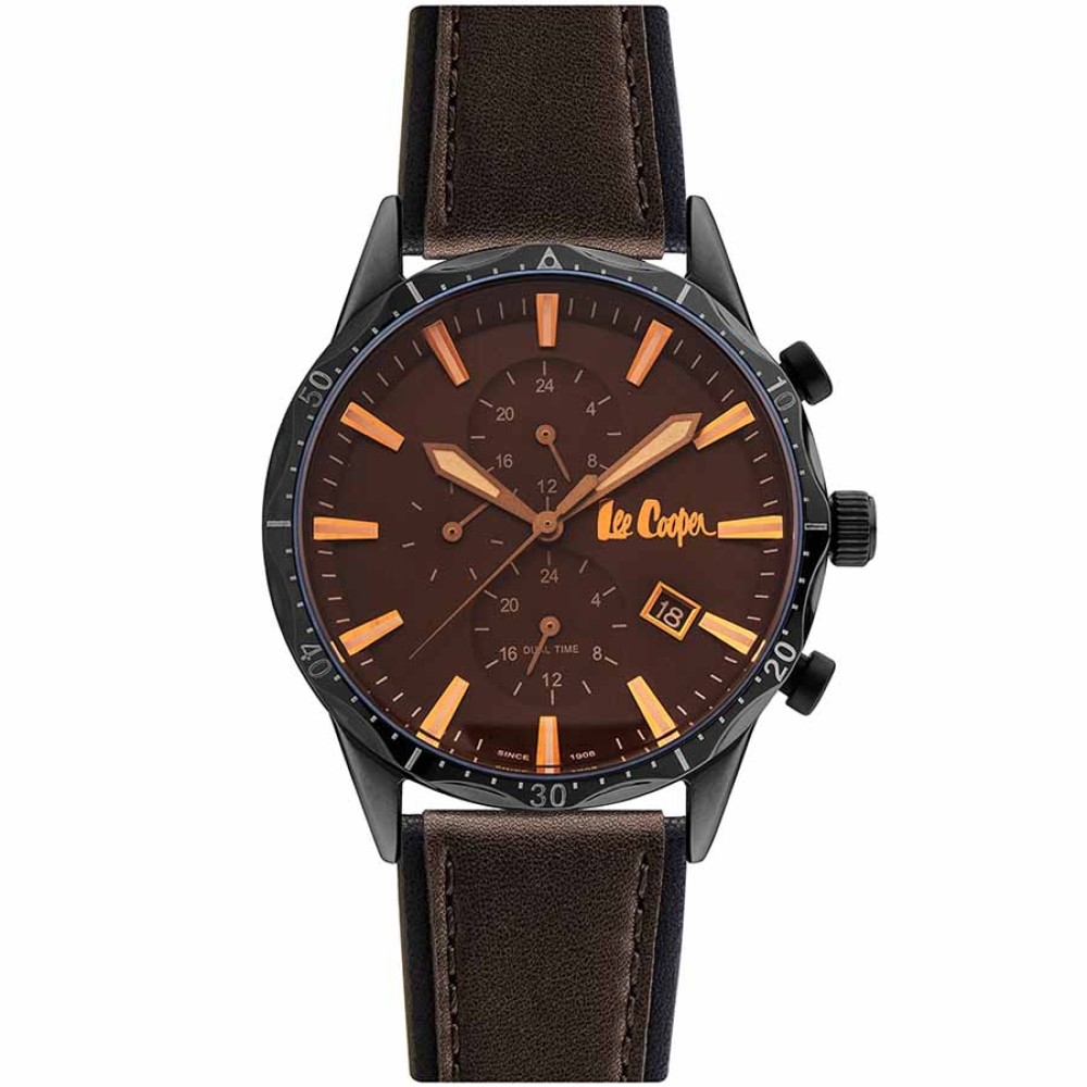 Ρολόι LEE COOPER Multifunction Brown Leather Strap - LC06957.044