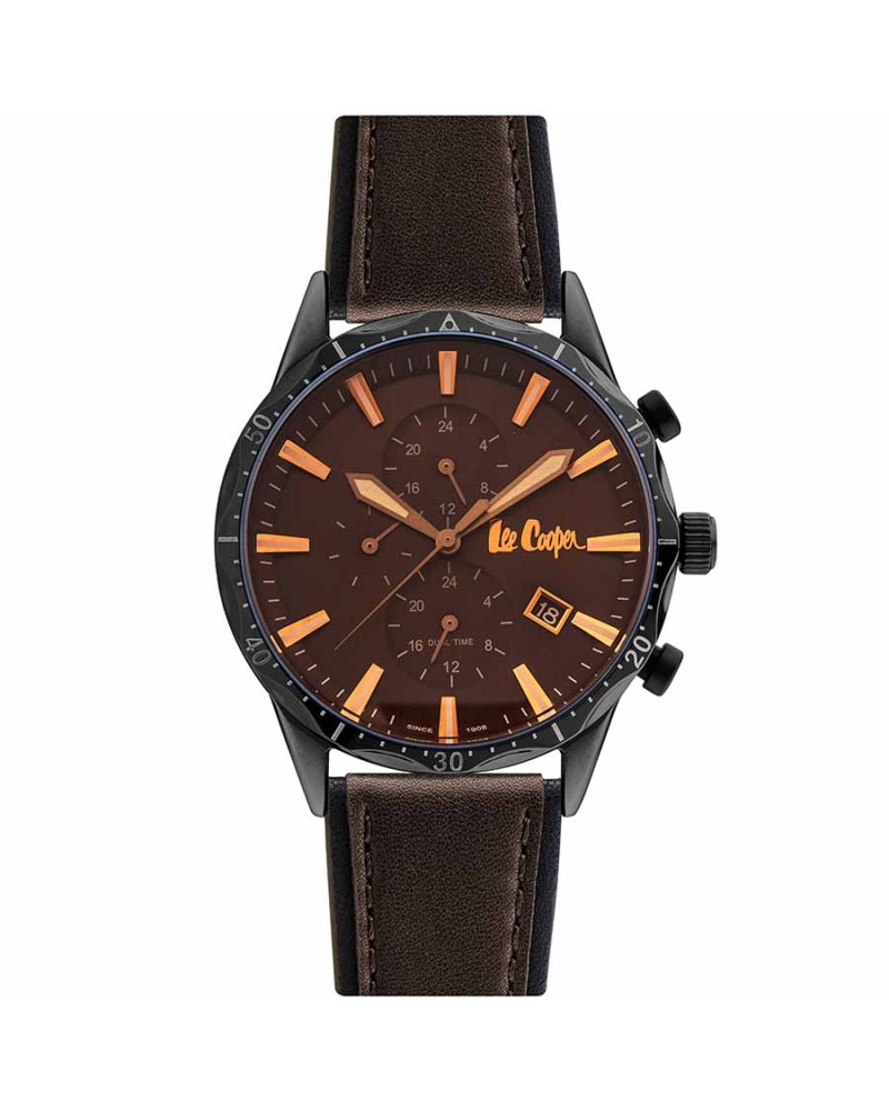 Ρολόι LEE COOPER Multifunction Brown Leather Strap - LC06957.044