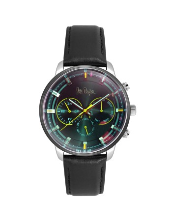 Ρολόι LEE COOPER Multifunction Black Leather Strap - LC06984.352