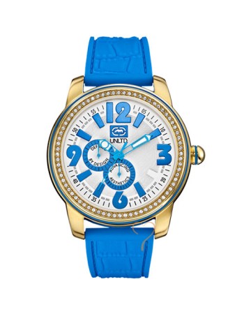 Ρολόι Marc Ecko Unltd Miami Blue Rubber Strap - E13544G5