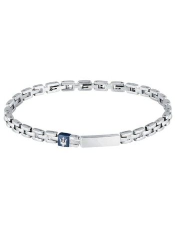 Ανδρικό Βραχιόλι MASERATI Iconic Μπλε Τρίαινα Stainless Steel - JM324AVD56