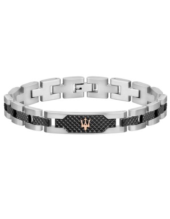 Ανδρικό Βραχιόλι MASERATI Iconic Rose Gold Τρίαινα Stainless Steel - JM419ASC01