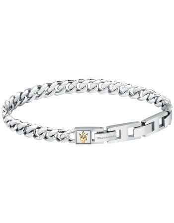 Ανδρικό Βραχιόλι MASERATI Iconic Χρυσή Τρίαινα Stainless Steel - JM422AVD09