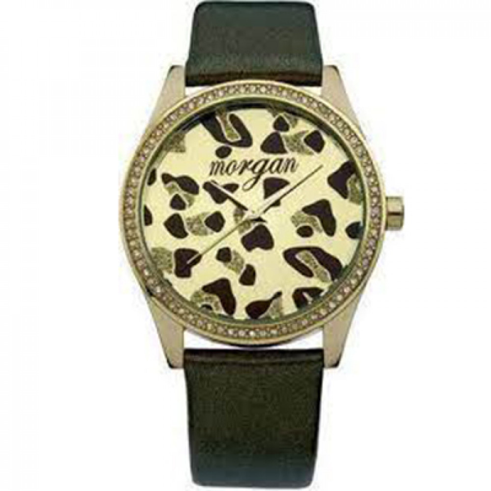 Ρολόι Γυναικείο Morgan Gold Case - Brown Leather Strap - M1070T