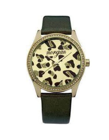 Ρολόι Γυναικείο Morgan Gold Case - Brown Leather Strap - M1070T