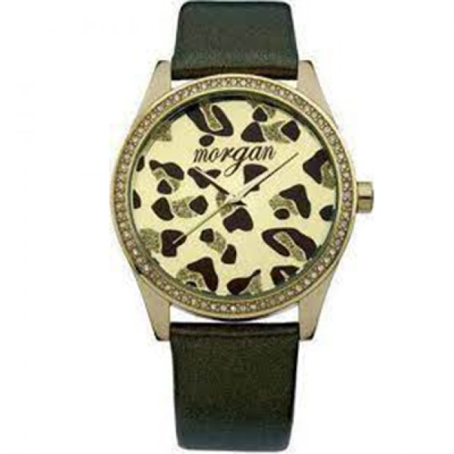 Ρολόι Γυναικείο Morgan Gold Case - Brown Leather Strap - M1070T